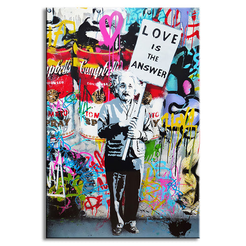 1 PCS Banksy Art “Love Is The Answer