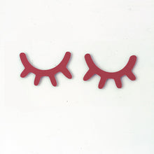 1 Pair Cute wood eyelash wall ornament home Home Furnishing baby room pose decorative Sleepy eyes wooden ornaments kids present