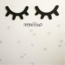 1 Pair Cute wood eyelash wall ornament home Home Furnishing baby room pose decorative Sleepy eyes wooden ornaments kids present