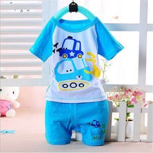 100% Cotton Baby Boys Girls Clothing Set Children Shirt + Pants Set Kids Cartoon Clothes Casual Suits 5 Design 2015 Summer
