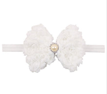 12Clrs Fashion children kids Baby girls Pearl & 2-layer Rose Flowers Bowknot Headband Headwear Hair Band Head Piece Accessories