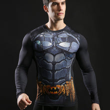 2017 Brand Men Marvel Superhero T Shirt Punisher Long Sleeve T Shirts Fitness Superman 3D Shirts Compression Shirt Tights Male