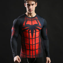 2017 Brand Men Marvel Superhero T Shirt Punisher Long Sleeve T Shirts Fitness Superman 3D Shirts Compression Shirt Tights Male