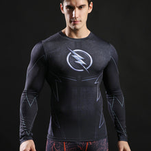 2017 Brand Men Marvel Superhero T Shirt Punisher Long Sleeve T Shirts Fitness Superman 3D Shirts Compression Shirt Tights Male