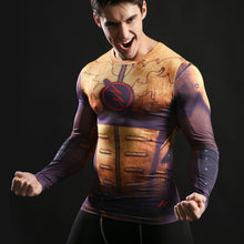 2017 Brand Men Marvel Superhero T Shirt Punisher Long Sleeve T Shirts Fitness Superman 3D Shirts Compression Shirt Tights Male