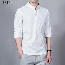 2017 Fashion Long sleeve Men's shirts male casual Linen shirt men Brand Plus size Asian size camisas DX366