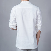2017 Fashion Long sleeve Men's shirts male casual Linen shirt men Brand Plus size Asian size camisas DX366