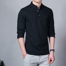 2017 Fashion Long sleeve Men's shirts male casual Linen shirt men Brand Plus size Asian size camisas DX366