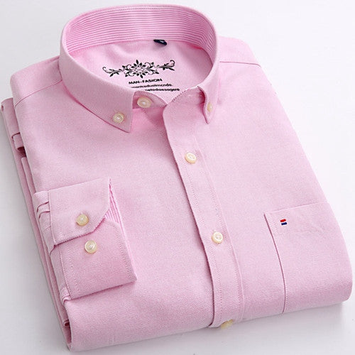 2017 New Design Super High Quality Cotton and Polyster Men Shirts Business Casual Shirts Luxury Brand Oxford Men Dress Shirts