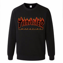 2017 New Fashion Brand men Thrasher Hoodie Hip Hop Flame Fleece Pullover Sweatshirt Men Streetwear Mens women hoodies