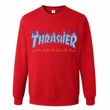 2017 New Fashion Brand men Thrasher Hoodie Hip Hop Flame Fleece Pullover Sweatshirt Men Streetwear Mens women hoodies