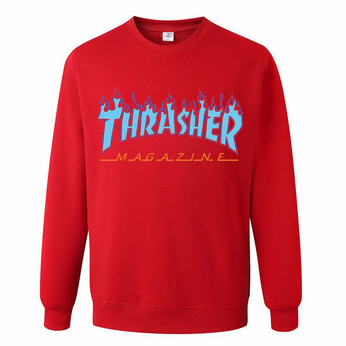 2017 New Fashion Brand men Thrasher Hoodie Hip Hop Flame Fleece Pullover Sweatshirt Men Streetwear Mens women hoodies