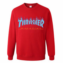 2017 New Fashion Brand men Thrasher Hoodie Hip Hop Flame Fleece Pullover Sweatshirt Men Streetwear Mens women hoodies