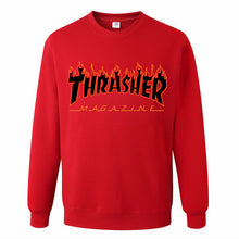 2017 New Fashion Brand men Thrasher Hoodie Hip Hop Flame Fleece Pullover Sweatshirt Men Streetwear Mens women hoodies