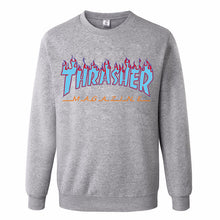 2017 New Fashion Brand men Thrasher Hoodie Hip Hop Flame Fleece Pullover Sweatshirt Men Streetwear Mens women hoodies