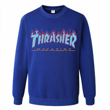 2017 New Fashion Brand men Thrasher Hoodie Hip Hop Flame Fleece Pullover Sweatshirt Men Streetwear Mens women hoodies