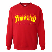 2017 New Fashion Brand men Thrasher Hoodie Hip Hop Flame Fleece Pullover Sweatshirt Men Streetwear Mens women hoodies
