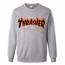 2017 New Fashion Brand men Thrasher Hoodie Hip Hop Flame Fleece Pullover Sweatshirt Men Streetwear Mens women hoodies