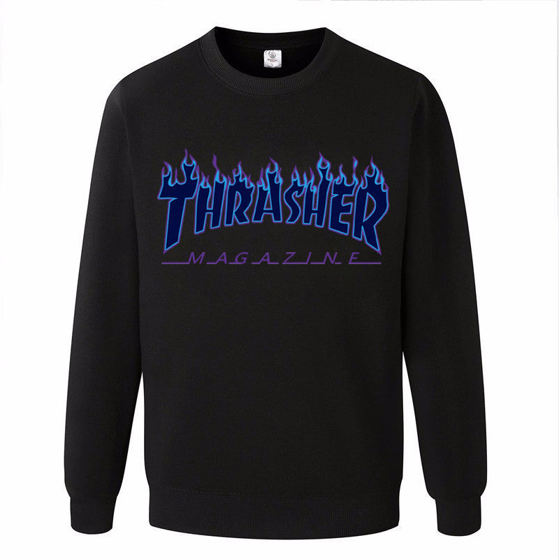 2017 New Fashion Brand men Thrasher Hoodie Hip Hop Flame Fleece Pullover Sweatshirt Men Streetwear Mens women hoodies