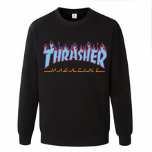 2017 New Fashion Brand men Thrasher Hoodie Hip Hop Flame Fleece Pullover Sweatshirt Men Streetwear Mens women hoodies