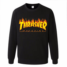 2017 New Fashion Brand men Thrasher Hoodie Hip Hop Flame Fleece Pullover Sweatshirt Men Streetwear Mens women hoodies