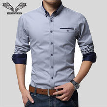 2017 New Spring Brand Men Shirts Business Long Sleeve Turn-down Collar 100% Cotton Male Shirt Slim Fit Popular Designs N837