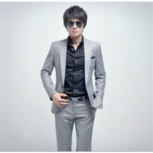 2017 Spring Formal Suit Jackets Slim Custom Fit Tuxedo Brand Fashion Bridegroom Men's Business Dress Mandarin Collar Blazers