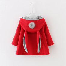 2017 Spring and Autumn Baby Girls Infants Kids Ball Cute Rabbit Hooded Princess Jacket Coats Outwears Christmas Gifts Roupas