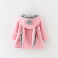2017 Spring and Autumn Baby Girls Infants Kids Ball Cute Rabbit Hooded Princess Jacket Coats Outwears Christmas Gifts Roupas