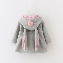 2017 Spring and Autumn Baby Girls Infants Kids Ball Cute Rabbit Hooded Princess Jacket Coats Outwears Christmas Gifts Roupas