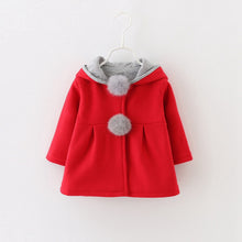 2017 Spring and Autumn Baby Girls Infants Kids Ball Cute Rabbit Hooded Princess Jacket Coats Outwears Christmas Gifts Roupas
