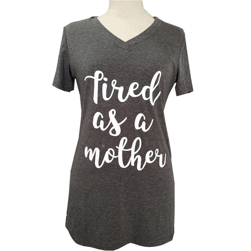 2017 Summer V-Neck Letter Printing T-shirt Fashion Short Sleeve Knitted Hot Sale Tops