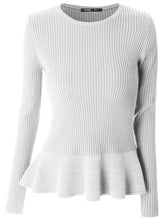 2017 spring new women long sleeve sweater womens knitted pullover sweater pleated fish tail sweaters femme tricot pull jumper