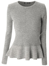 2017 spring new women long sleeve sweater womens knitted pullover sweater pleated fish tail sweaters femme tricot pull jumper