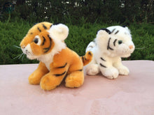 20CM White Yellow Cute Tiger Stuffes Toys Kids Plush Toys Simulation Tiger Dolls Animal Dolls for Children Gifts MR39