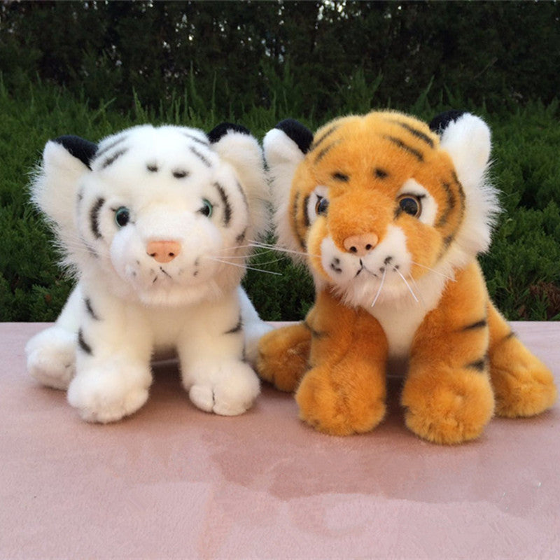 20CM White Yellow Cute Tiger Stuffes Toys Kids Plush Toys Simulation Tiger Dolls Animal Dolls for Children Gifts MR39