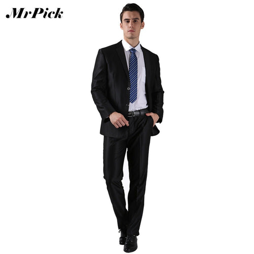 2Pcs (Jacket+Pants) Single Breasted Tuxedo Wedding Black White Masculino Suits 2015 Brand Fashion Dress Suits Y1