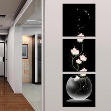 3 Pcs/Set Abstract Art Modern Wall Paintings FLowers Porch Vertical Decorative Picture Wall Art Top Home Decoration