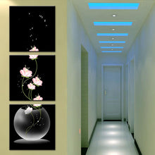 3 Pcs/Set Abstract Art Modern Wall Paintings FLowers Porch Vertical Decorative Picture Wall Art Top Home Decoration