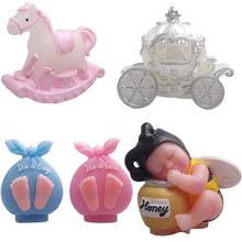 3D Pumpkin Carriage Carousel Silicone Candle Mold Birthday Wedding Fondant Cake Decorating Bee Baby Chocolate Clay Soap Molds