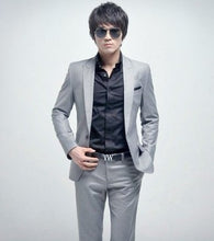 2017 Spring Formal Suit Jackets Slim Custom Fit Tuxedo Brand Fashion Bridegroom Men's Business Dress Mandarin Collar Blazers