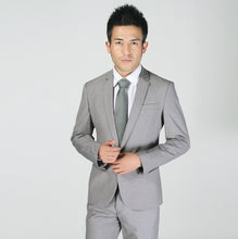 2017 Spring Formal Suit Jackets Slim Custom Fit Tuxedo Brand Fashion Bridegroom Men's Business Dress Mandarin Collar Blazers